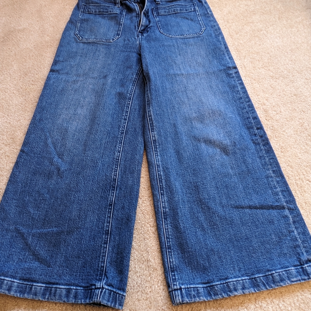 J.Crew Point Sur Wide Leg Cropped Jeans 28